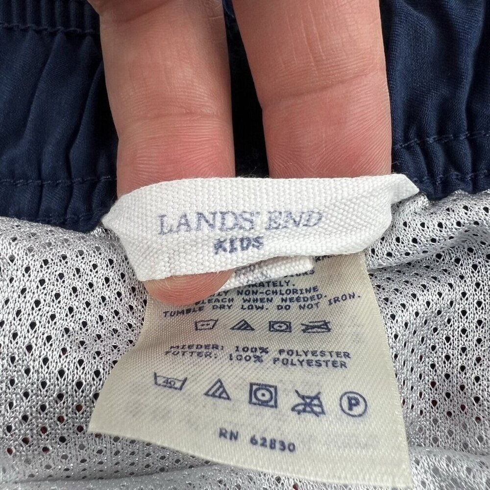Lands End Color Block Board Shorts In Navy/Red - Picture 8 of 9